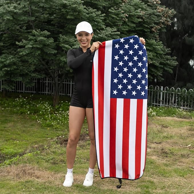 Universal Waterproof Car Seat Covers USA Flag - Automotive Seat Cushion for Sedan SUV Truck Front OR Rear Seats - Anti Slip Car Seat Protector Suit for After Yoga Gym Hiking Running Workout Sport