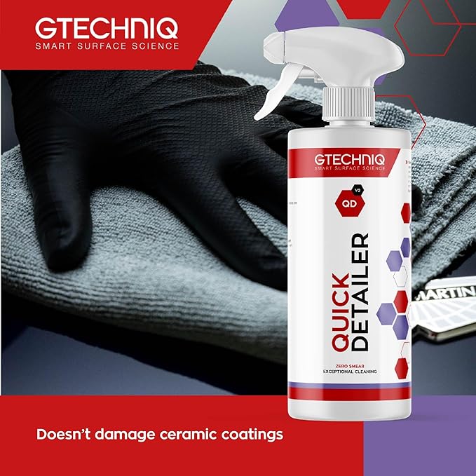 Gtechniq Quick Detailer Spray Car Polish Removes Fingerprints and Watermarks, Detailing Spray Suitable for Bodywork 5000ml, Car Accessories for Car Detailing Kit