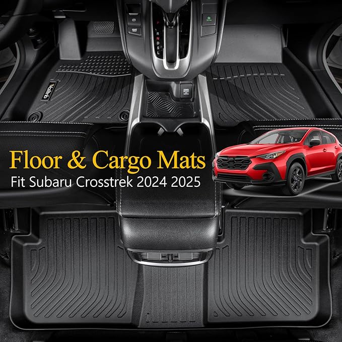 All Weather Car Floor Mats & Cargo Liner Set for Subaru Crosstrek 2024 2025 & Impreza 2024 2025 TPE Trunk Liner fit for Subaru Crosstrek Accessories for Impreza