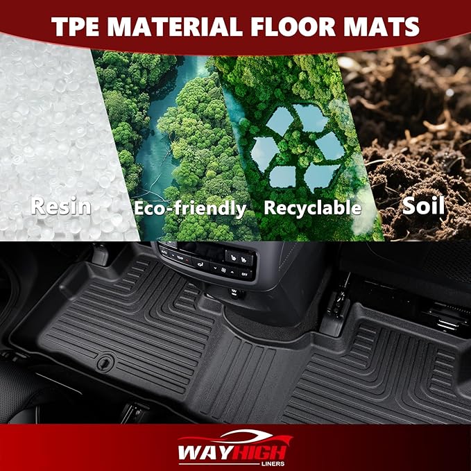 Wayhigh® Floor Mats & Cargo Liner for Corolla Sedan 2014-2019(Only Sedan), All Weather Heavy Duty Car Floor Liners TPE Car Mats Corolla Accessories