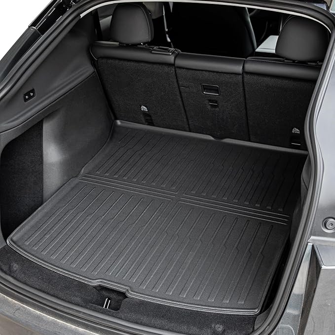 Weize New 2025 2026 Tesla Model Y Juniper Floor Mats and Cargo Liners 5-Seat All Weather Non-Slip Floor Liners and Cargo Trunk Mats Accessories, Set of 6 Mats (ONLY for Tesla Model Y Juniper)
