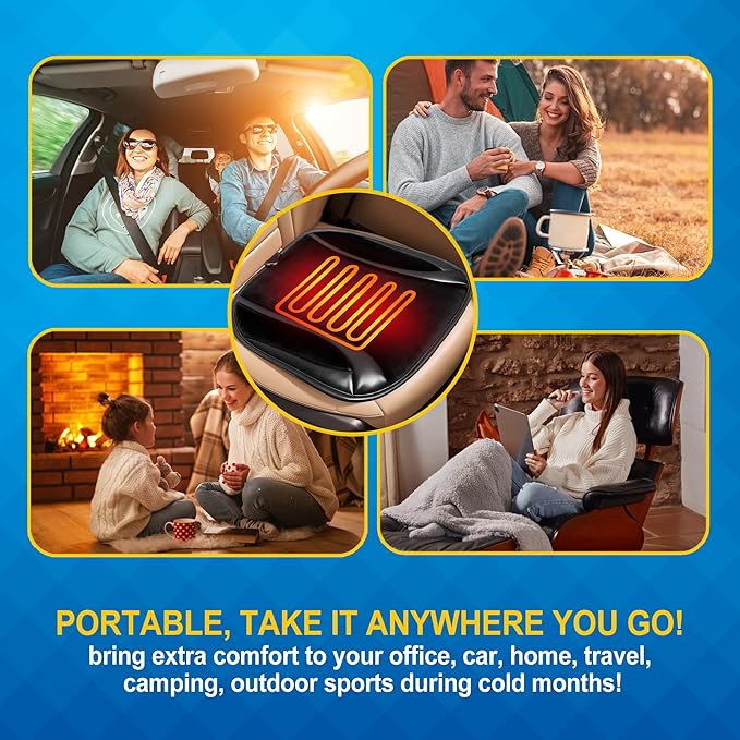 Winter Seat Cushion, Leather Front Car Seat Cover Soft Plush Office Chair Cushion Non-Slip Universal Seat Cushion for Truck Car SUV Office Chair (Warm, Leather)