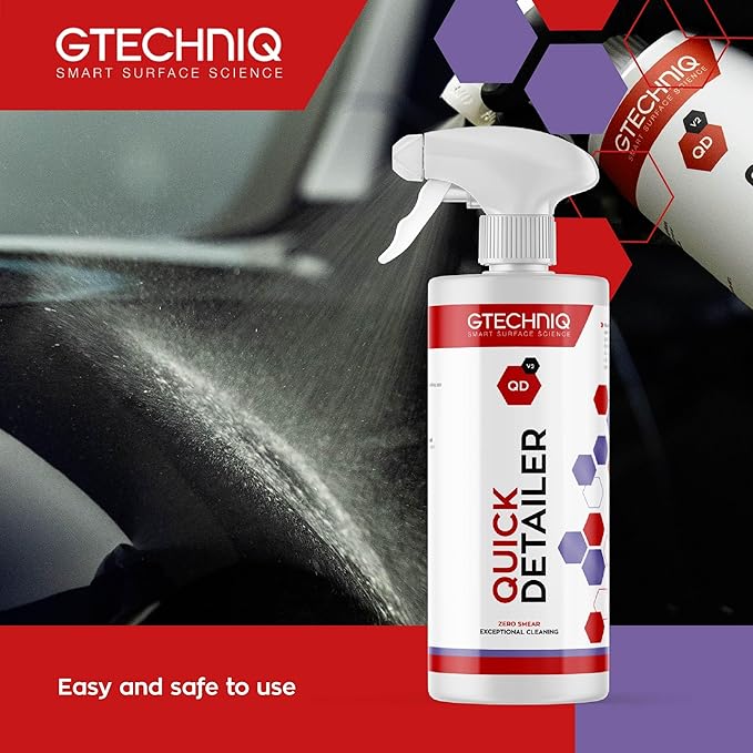 Gtechniq Quick Detailer Spray Car Polish Removes Fingerprints and Watermarks, Detailing Spray Suitable for Bodywork 5000ml, Car Accessories for Car Detailing Kit