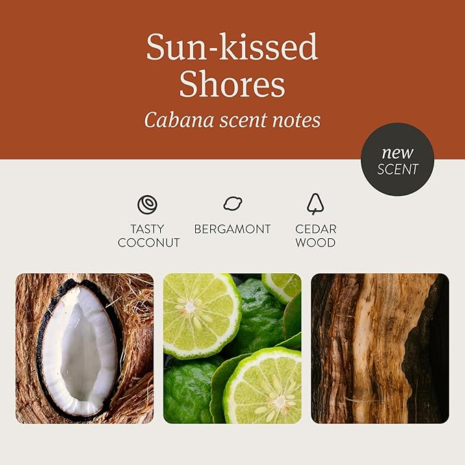 Drift Car Air Freshener - The Original Wood Air Freshener - Car Odor Eliminator - Long Lasting Scent - Auto Accessories - Metal Clip - Essential Oils - Clean Ingredients - Cabana Scent Starter Kit