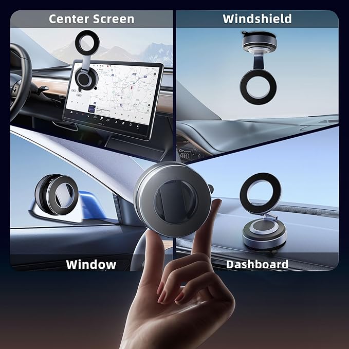 2026 Upgraded Vacuum Magnetic Phone Holder for Car for Magsafe [24X Strongest Magnets][5X Durability] 360° Adjustable Car Phone Mount, Cell Phone Holders for iPhone 17 Pro Max 16-12 Air Plus