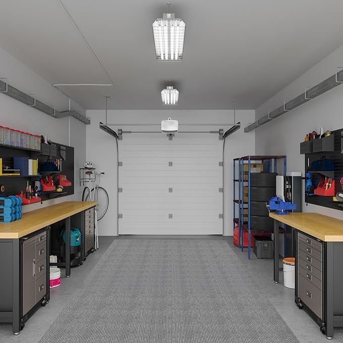 Ottomanson 3'11" x 11' Hallway Runner with Scraper Pile - Extra Durable Non-Slip Rug Mat for Indoor & Outdoor Use - Ideal for Kitchen, Entryway & Garage - High-Traffic Carpet, Gray