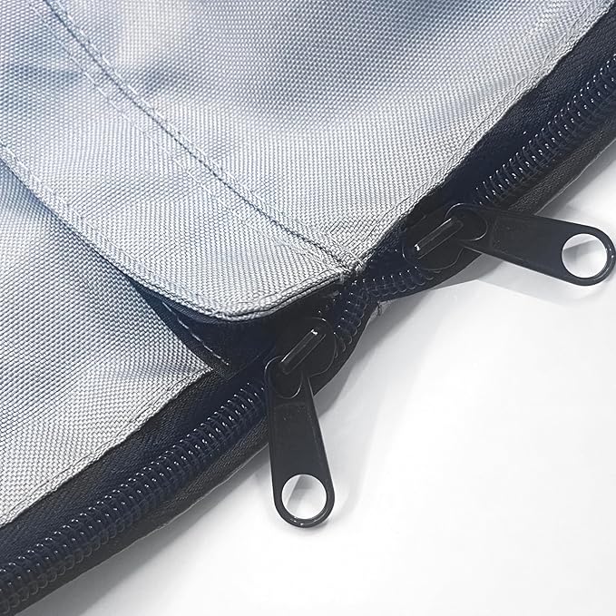 SavvyCraft Waterproof Boat Steering Wheel Covers, Heavy Duty Solution-Dyed 600D Fade-Resistant UV Protection Sailboat Yacht Marine Steering Wheel Protector Case, Vecro and Zipper Closure Blue 60"