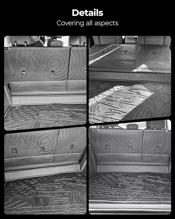 3W Ford Bronco Back Seat Cover Custom Fit for 2021 2022 2023 2024 2025 Bronco 4 Door All Weather Fit for Floor Liner Backrest Mats Full Set Ford Bronco Accessories