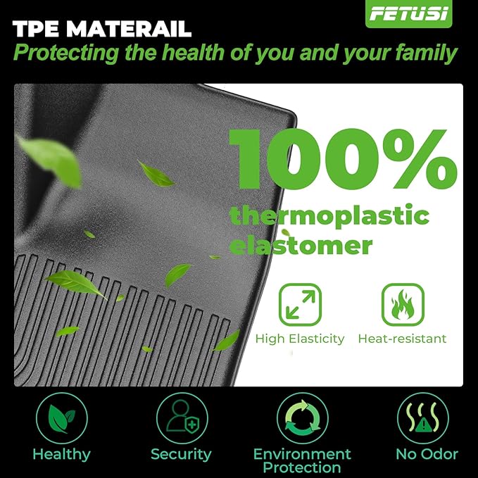 Floor Mats & Cargo Liner Set Fit for 2021-2011 Dodge Grand Caravan 7 Seat All Weather Protection TPE Anti-Slip Automotive Full Set Floor Liners Custom Dodge Grand Caravan Accessories