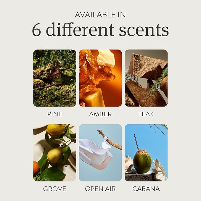 Drift Metal Vent Clip 3x Refills - Car Air Freshener - Scent Diffuser for Car - Metal Odor Eliminator - Cabana