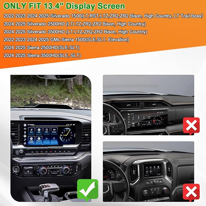 TACOBRO Interior Dashboard Storage Compatible with 2022-2025 Sierra/Silverado 1500 Accessories, 2024 2025 GMC Sierra/Chevy Silverado 2500HD/3500HD Dash Mounted Organizer Tissue Holder Tray