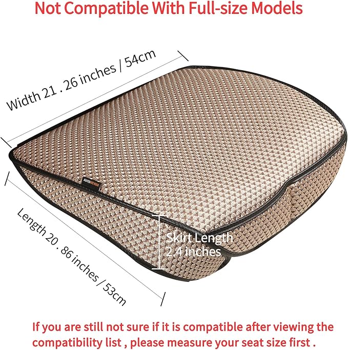 Auto Newer Breathable Universal Four Seasons Car Seat Covers，Luxury Car Seat Cushion ，Protectors for Front Seat Bottoms,Compatible with 95% Vehicles， Fit for Cars Truck SUV (Gold Beige,1PCS)