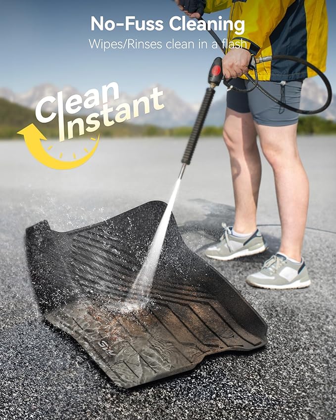 3W Floor Mats Fit for 2021 2022 2023 2025 2026 Chevy Suburban/GMC Yukon XL/Cadillac Escalade ESV 7 Seat, TPE All Weather Custom Fit Car Accessories Full Set Car Liners for Bucket Seat