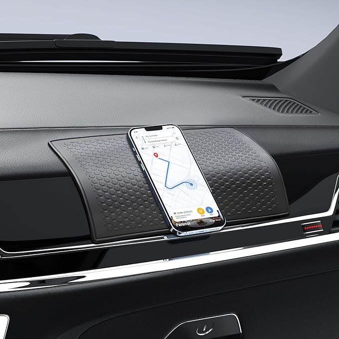 Anti Slip Sticky Pad for Car Dashboard, Non-slip Dash Adhesive Gel Mat 7.9x5.1 Inch for Phones Radar Detector Sunglasses Keys GPS Coins Electronic Devices (2 Pack)