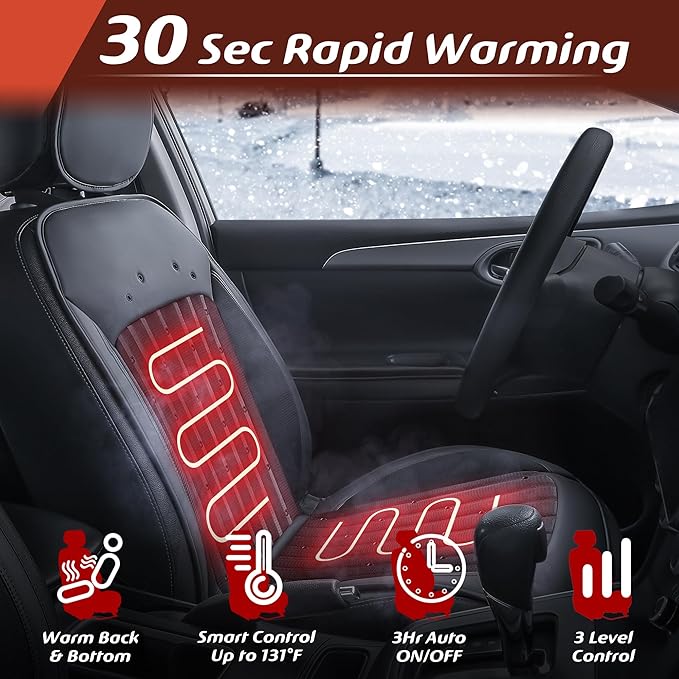 2025 Upgraded Design Comfortable Seat Cover, Universal Seat Cushion for Winter, Fashion Black