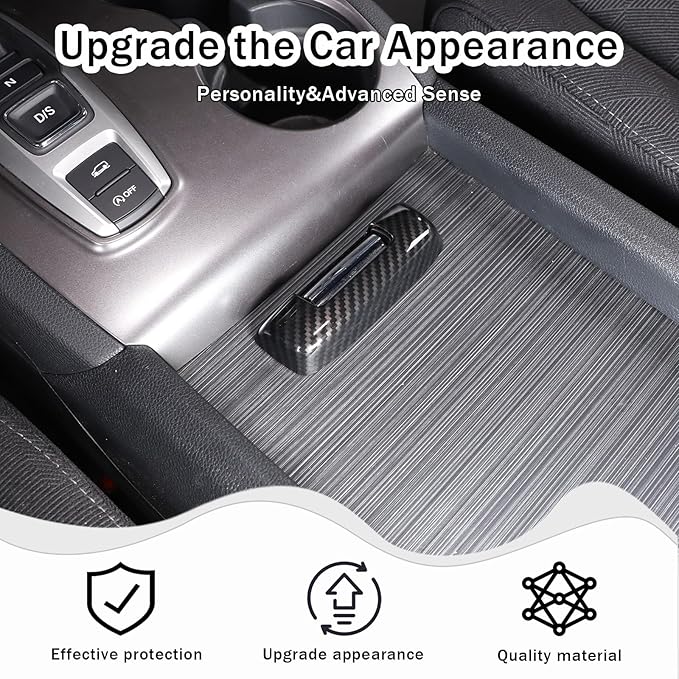 Armrest Box Handle Cover & Side Air Vent Cover & Window Lift Switch Panel Cover Trim Kit Compatible with Hond@ Pilot 2016-2022/ Passport 2019-2023 Accessories ABS (Carbon Fiber Pattern)