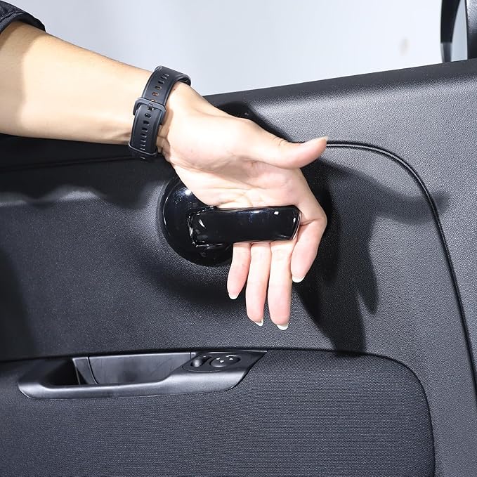 4PCS Inner Door Handles Cover Trim Compatible with Fiat 500/500 Abarth 2010-2024 Car Inner Door Handles Cover Protector Trim ABS Interior Decorative Cover Trim Sticker (Glossy Black)