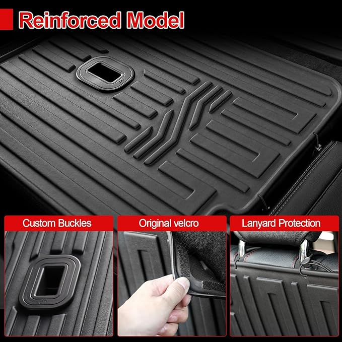 Kick Mats for 2020-2025 Ford Explorer, 2nd Row All-Weather TPE Seat Back Covers Backrest Mats for 2024 2025 Ford Explorer ST Accessories (7 Passenger Only)