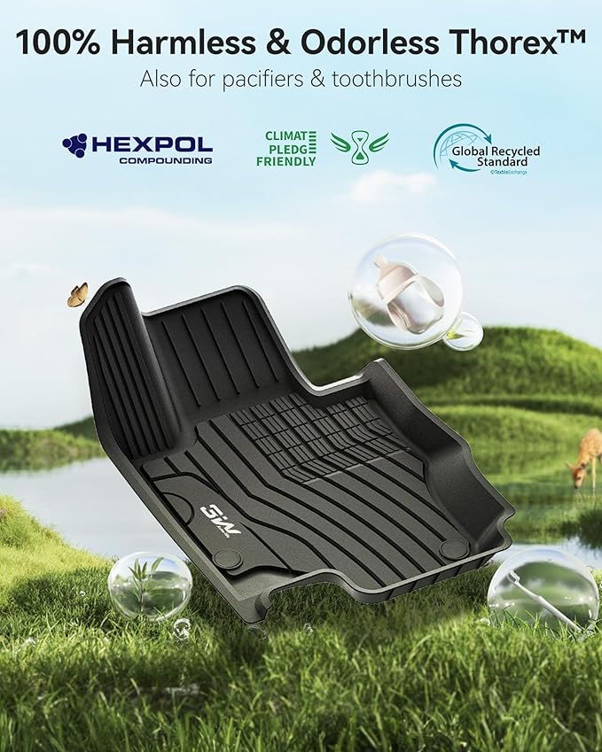 3W Floor Mats & Cargo Liner for Benz GLE 2020-2026, TPE All Weather Custom Fit Floor Liner & Trunk Mats Car Mats fit GLE 350/450/450e/580/53 AMG/63 AMG S(Fit 5 Seats, Not Fit Coupe/W167)