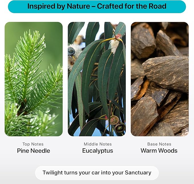 Twilight Car Air Freshener Vent Clip – Minimalist & Premium Design – Long-Lasting 30-Day Scent – Cruelty-Free – Third-Party Tested for REACH & CA Prop 65 Safety – Odor Eliminator for Cars