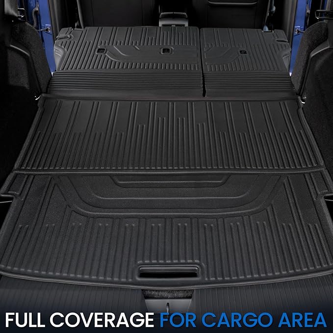 Cargo Mat Backrest Mats for Nissan Rogue 2021-2025 2026 (Not fit Sport), All Weather TPE Cargo Liner Trunk Mat Accessories (Cargo Mat with Backrest Mat)