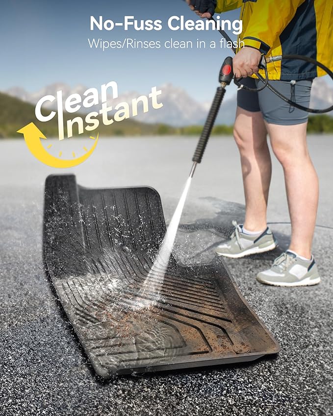 3W Floor Fit Volvo XC60 2018-2024 2025 2026 (Not for Hybrid or PHEV) TPE All-Weather Custom Fit T5 T6 Momentum Floor Liner for Volvo XC60 1st & 2nd Row Accessories Car Mats