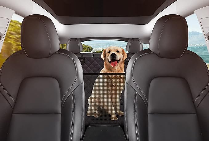 GXT Dog Back Seat Cover Protector for Cars SUV and Trucks with Mesh Window, Scratchproof Nonslip and Waterproof Material