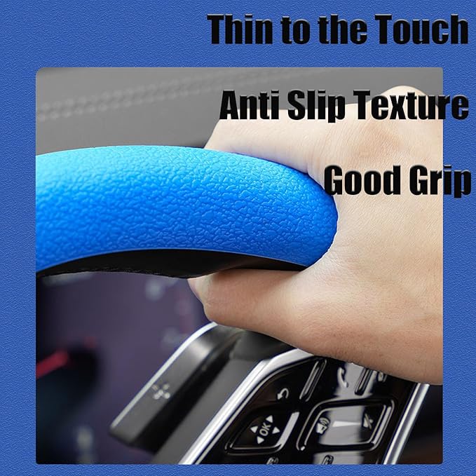 Stretchy Silicone Car Steering Wheel Cover - Universal Fit for Most Cars,Anti Slip Odorless Stretchy Steering Wheel Cover, Fit 14''/15''/16'' Steering Wheel Grip