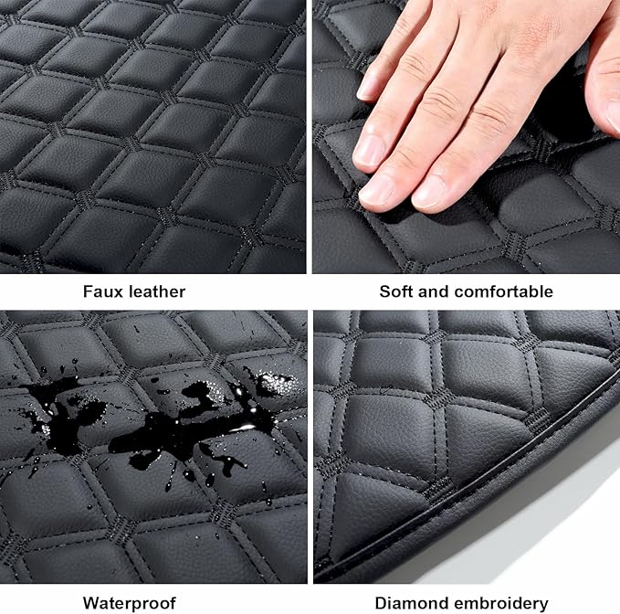 GIANT PANDA Custom Fit Center Console Cover for Dodge RAM 1500 2500 3500 2002 2003 2004 2005 2006 2007 2008 2009 2010 2011 2012 with Jump Seat - Waterproof Armrest Center Cover - Full Protection