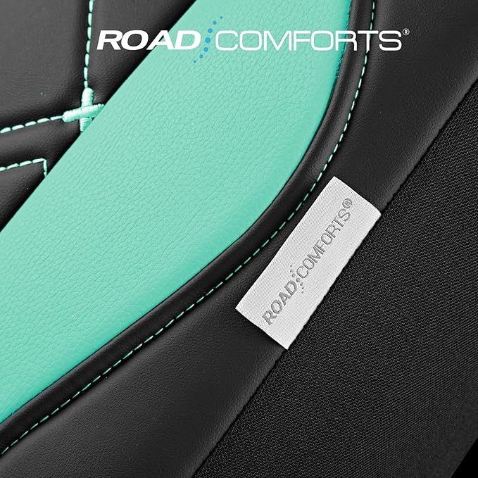 Road Comforts Seat Covers, Premium Leather Car Seat Covers Full Set for Women Girls,Airbag Compatible, Automotive Seat Covers Universal Fit Most Cars,Vans,Truck,SUV