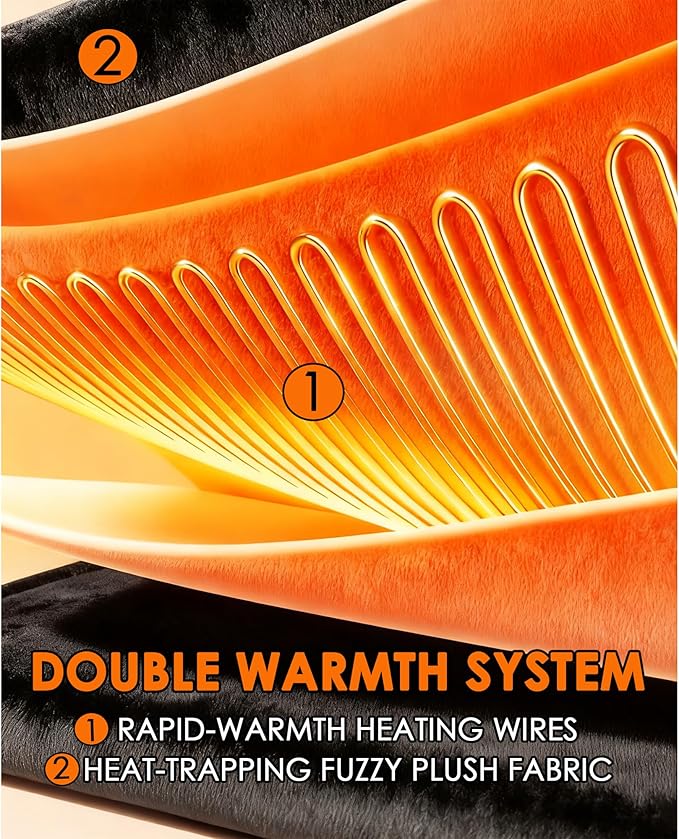 Ultra Soft Velvet Plush Car Seat Cover - Comfortable Driving in Winter, Front Seat Cushion with Non-Slip Back, Universal Fit for All Vehicles Trucks SUVs Vans Campers RVs School Bus (Black 1PCS)