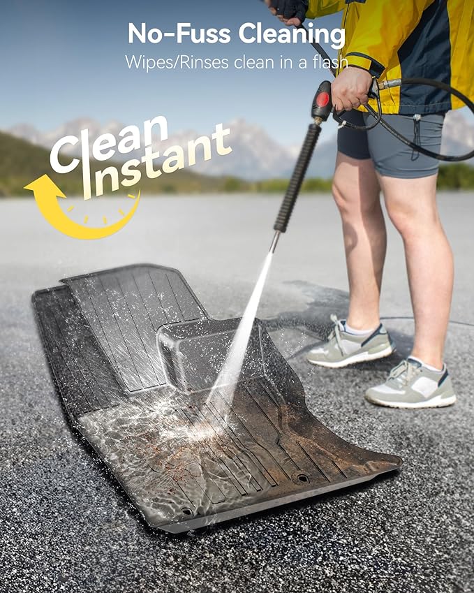 3W Floor Mats Fit for Jaguar F-pace & Land Rover Range Rover Velar 2017-2024 2025 2026, TPE All Weather Custom Fit Accessories for Jaguar F pace Floor Liner 1st and 2nd Row Full Set Car Mats, Black