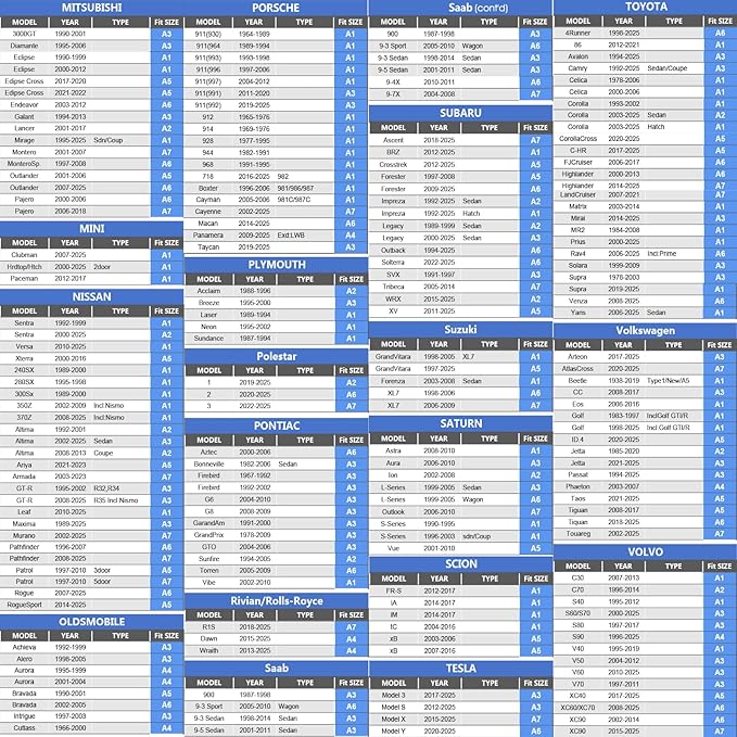 6 Layers Car Cover Waterproof All Weather for Automobiles, Size A2 with Door Zipper & Cotton Universal Fit for Toyota Corolla, Honda Civic, Kia Forte,Hyundai Elantra (178-186 inch)