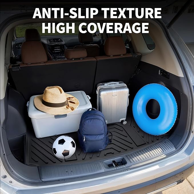 YITAMOTOR Cargo Mat Compatible with 2021 2022 2023 2024 2025 2026 Nissan Rogue No Sport, TPE All Weather Guard Custom Fit Rogue Trunk Liner, Black