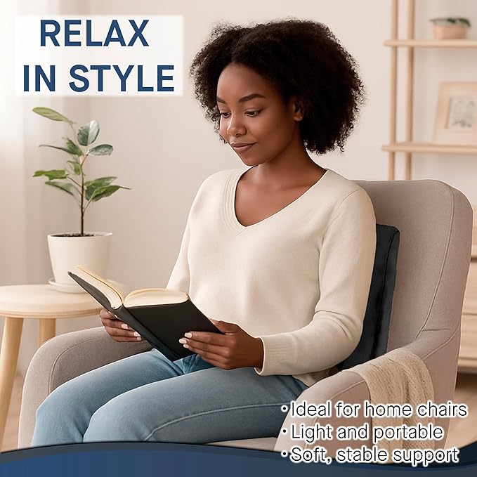 Samsonite Lumbar Support Pillow Mid and Lower Back with Cooling – Office Chair Back Cushion, Gaming Chair, Desk Chair, Car Seat Lumbar, Work from Home Office Accessories, Black with Cooling