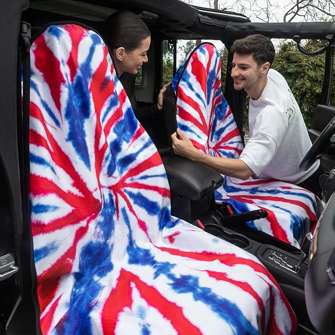 Automotive Waterproof Seat Covers for Cars - Machine Washable Car Seats Protectors Universal Fit for Vechicles Honda Tesla Ford Toyota - Sweatproof Auto Seats Pad Great for Beach Swimming Surfing