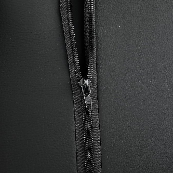 GIANT PANDA Rear Seat Covers for Nissan, Rogue Kicks Frontier Murano, Leather Back Seat Protectors (Beige+Black)