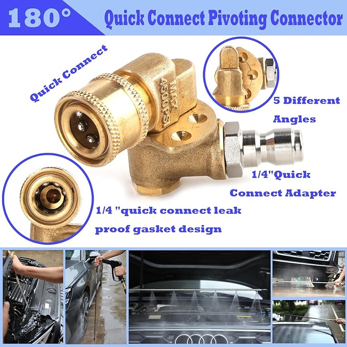 40 Inch Pressure Washer Wand for Car Radiator Cleaning Tools, Car Water Tank Cleaning Wand for Pressure Washer & Pressure Air Pump Flush Radiator Cleaning Wand Power Washer Wand with 6 Nozzle Tips