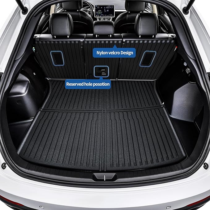 YITAMOTOR Tesla Model Y Juniper Floor Mats 2025 2026 Custom Fit All-Weather TPE Model Y Juniper Back Seat Protector, Cargo Liner, Trunk & Interior Model Y Accessories