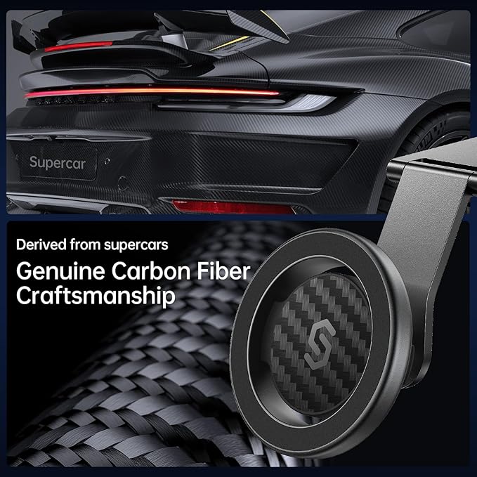 SYNCWIRE Fits MagSafe Car Mount for Universal Dashboard,Tesla Screen,Magnetic Phone Holder for Car, Foldable Aluminum Alloy Arm, Super Stable Car Mount for iPhone 17 Pro Max 16 15 14 13 12&All Phones