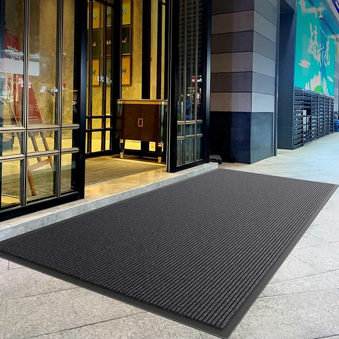 Amyracel Front Door Mat Indoor Outdoor Entrance, 48"x 96" All-Season Waterproof Doormat for Enterway, Heavy Duty Commercial Floor Mat, Fade Resistant, Rubber Back, Low Profile, Easy Clean