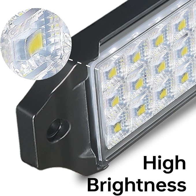 Flush Mount LED Pod Lights, 2PCS 40W Bumper Backup Reverse Spot Off-Road Driving Fog Work 6 Inch LED Light Bar for Truck ATV UTV Boat (White)