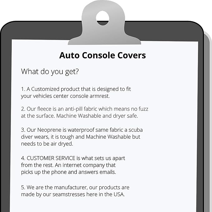 Auto Console Covers- Fits The Honda Accord 2013-2017 Center Console Armrest Cover Waterproof Neoprene Fabric-Tan