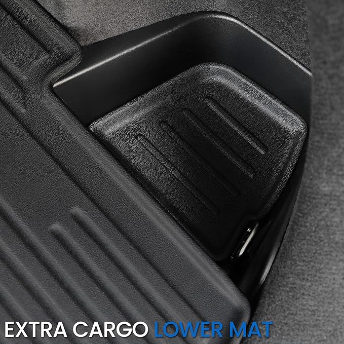 Cargo Mat Backrest Mats for Nissan Rogue 2021-2025 2026 (Not fit Sport), All Weather TPE Cargo Liner Trunk Mat Accessories (Cargo Mat with Backrest Mat)