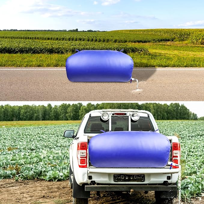 Heavy-Duty Water Storage Bladder - 792.5Gal/3000L with Stainless Steel Fittings, Leak-Proof & Durable Cistern – Portable Tank for Emergency, Farming, Camping, and RV Use