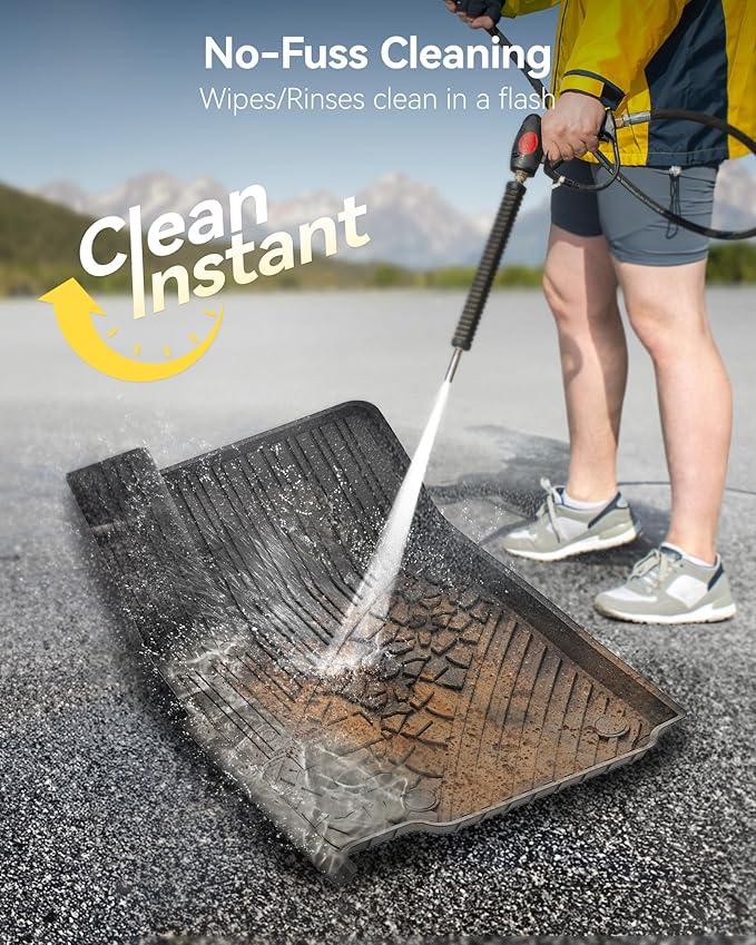 3W Floor Mats & Cargo Liner Fit for Jeep Grand Cherokee (Include 4xe Not L or WK) 2025 2024-2022,TPE All Weather Custom Fit Floor Liners for 1st 2nd Rows and Trunk Full Set Car Mats, Black