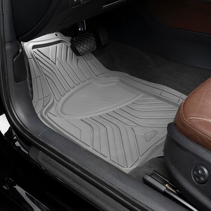 Armor All 4-Piece All-Season Floor Mats, Custom Fit Mats for Cars, Trucks, SUVs — Gray