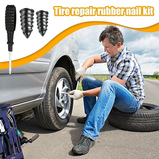 Tire Plug Screws Kit | Professional Self-Service 30-Piece - Screw-in Tire Repair Plugs Fast Tool,for Truck SUV RV Motorcycle Maintenance Roadside Assistance Touring Driving