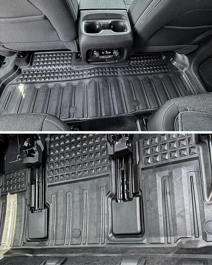 3W Floor Mats & Seat Back Mats & Cargo Liner for Chevrolet Chevy Equinox EV (Not Fit Gasoline) 2024-2025 2026, All Weather TPE Custom Fit Full Set Car Floor Mats, Black