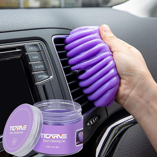 TICARVE Cleaning Gel for Car Detailing Car Vent Cleaner Cleaning Putty Gel Auto Car Interior Cleaner Dust Cleaning Mud for Cars and Keyboard Cleaner Cleaning Slime Purple